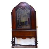 1920s 1 door dome top china cabinet