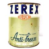 Vntg 1gal Zerex DuPont Anti-Freeze can, no top