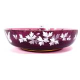 Amethyst bowl w/ ivy leaves