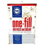Vntg 1gal Pure One Fill Anti-Freeze Coolant can