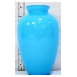 Blue 7in cased vase
