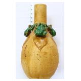 Seymour Mann 16in yellow vase with frogs