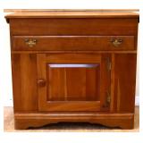 Vntg cherry dry sink w/ copper insert
