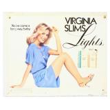 Vtg metal 21.5x17.5 Virginia Slims Lights sign