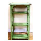 Vntg org paint green kitchen stool utility table