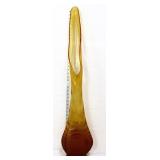MCM LE Smith 40in amber nubby butt swung vase