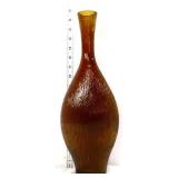 Brown 17in glass vase