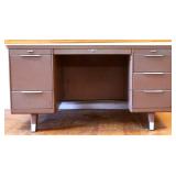 Vintage metal General Fireproofing brown desk