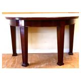 Mahogany demilune console table