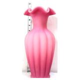 Fenton 12in rose satin vase