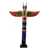 Wood 59in tall, 39.5in wide totum pole NO SHIP