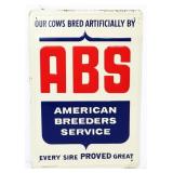 Vtg metal 13.5x19.75 American Breeder Service sign