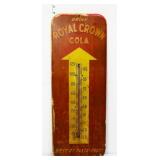 Vntg metal 10x25.5 Royal Crown Cola therometer