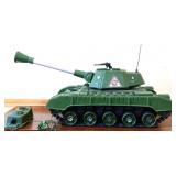 1960s green plastic Reading Tiger Joe tank