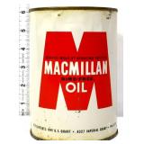 Vntg 1qt MacMillan Oil can, full, NO SHIPPING