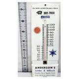 Vntg metal Anderson's Lumber & Millwork therm