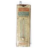 Vntg metal 4.5x14.25 Gould's Water System therm.
