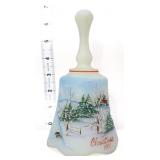 Fenton 1991 satin Christmas bell