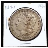 1884S Morgan silver dollar