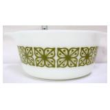 Vntg Pyrex verde flower #474 dish