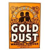 Cardstock 11.75x17 Fairbanks Gold Dust adv sign