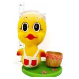 Vntg Easter chick with basket, made in Hong Kong