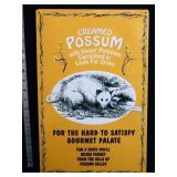 Metal Creamed Possum sign