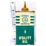 Vntg 4oz Cities Service Utility Oil can