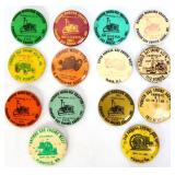 Lot of 14 vntg farm related pin back buttons