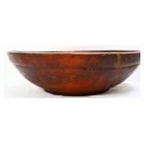 Vintage wood 17in round dough bowl