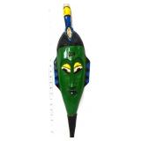 Carved wood green mask