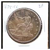1875 Carson City trade dollar
