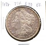 1878 7 tail feathers Mogan silver dollar