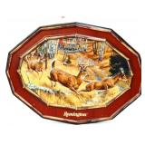 Metal 16x11.75 Remington deer scene sign