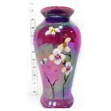 Fenton plum raspberry 10in vase