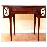 Mahogany writing desk w/ bookcase ends see pics