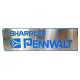 Vntg metal 38x11.5 Sharples Pennwalt sign