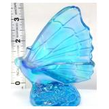 Fenton blue iridescent 3.5in butterfly figure