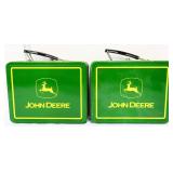 Lot of 2 metal John Deere lunch boxes