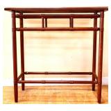 Vintage slim glass top foyer table see pics