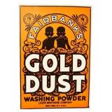 Cardstock 11.75x17 Fairbanks Gold Dust adv sign