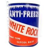 Vntg 1gal White Rock Anti-Freeze can, not top