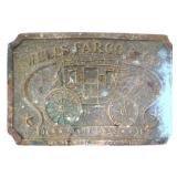 Metal Wells Fargo belt buckle