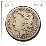 1892S Mogan silver dollar
