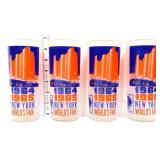 Set of 4 vntg NY World