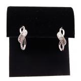 WHITE SAPPHIRE EARRINGS LAB GROWN