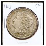 1902 Morgan silver dollar