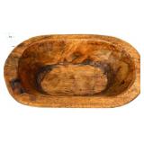 Wood 10x6.25in dough bowl