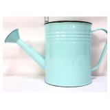 Blue enamel watering can