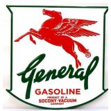 Metal embossed 15x15.5 Socony sign